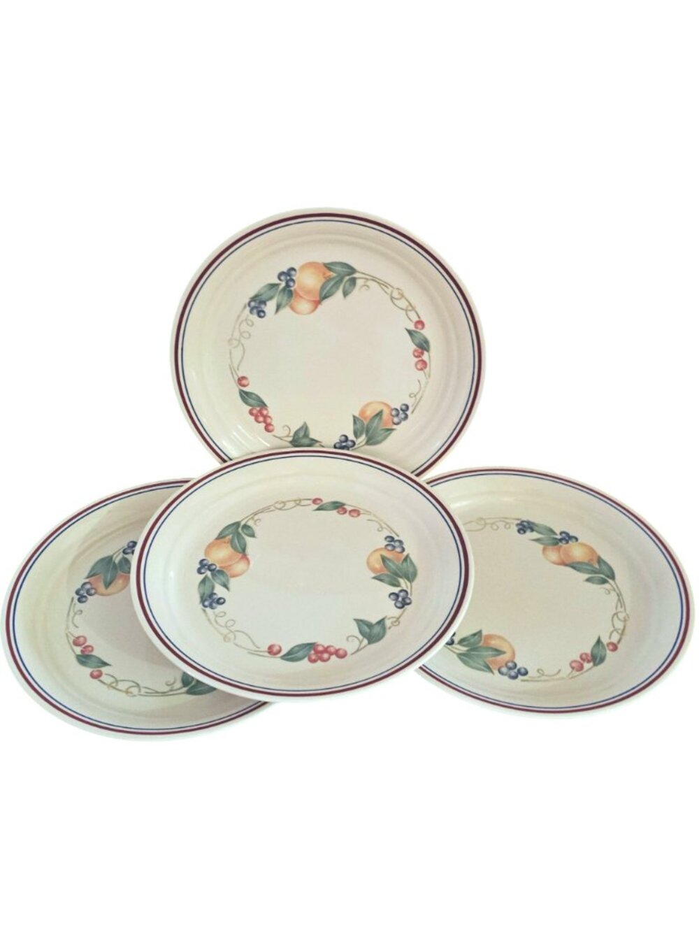 4 Corelle Abundance Luncheon Plates 8.5" fruit retro kitchen decor vintage - Picture 2 of 7